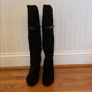 C Wonder black suede over the knee boots 8.5